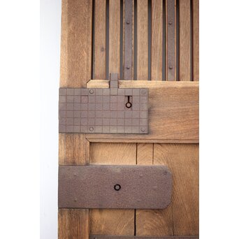 総欅白木格子蔵戸　W034YD 