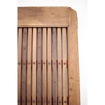 総欅白木格子蔵戸　W034YD 