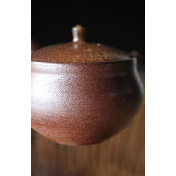 萬古焼 山本広巳 焼締急須　P234 