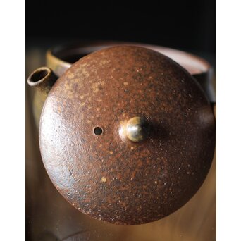 萬古焼 山本広巳 焼締急須　P234 