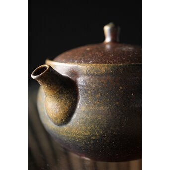 萬古焼 山本広巳 焼締急須　P234 