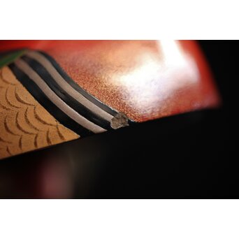 三代 鈴木表朔 鈴木雅也 乾漆鴛鴦香合　Q273 