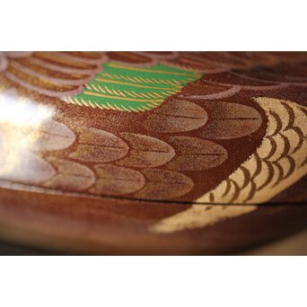 三代 鈴木表朔 鈴木雅也 乾漆鴛鴦香合　Q273 