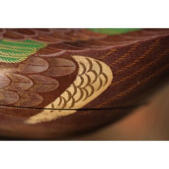 三代 鈴木表朔 鈴木雅也 乾漆鴛鴦香合　Q273 