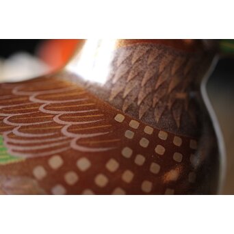 三代 鈴木表朔 鈴木雅也 乾漆鴛鴦香合　Q273 