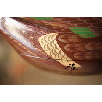 三代 鈴木表朔 鈴木雅也 乾漆鴛鴦香合　Q273 