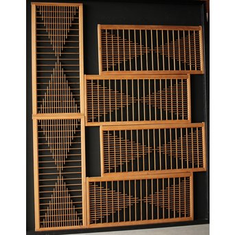 組子欄間/天袋引戸 在庫6枚　R0093 