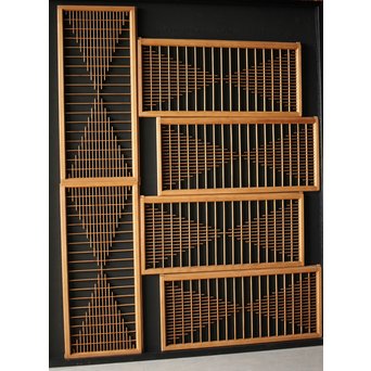 組子欄間/天袋引戸 在庫6枚　R0093