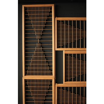 組子欄間/天袋引戸 在庫6枚　R0093 