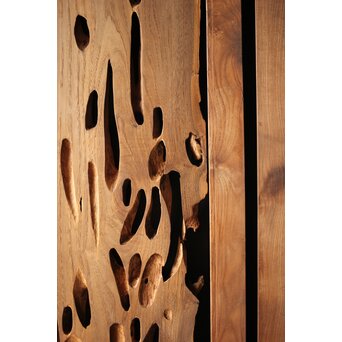 自然木/虫食手 堅木の欄間 2枚1組　R0094 