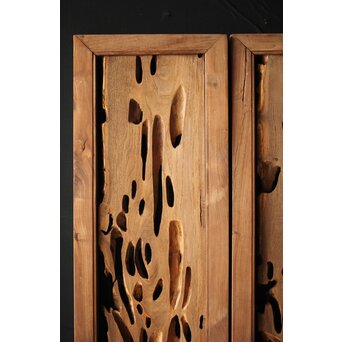 自然木/虫食手 堅木の欄間 2枚1組　R0094 