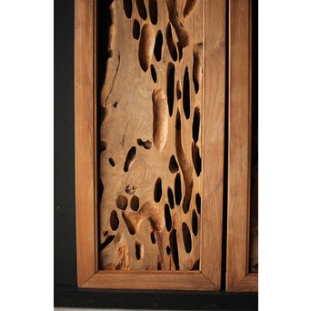 自然木/虫食手 堅木の欄間 2枚1組　R0094 