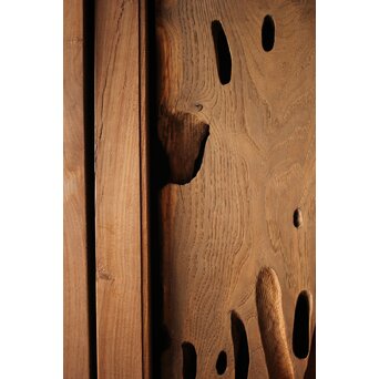 自然木/虫食手 堅木の欄間 2枚1組　R0094 