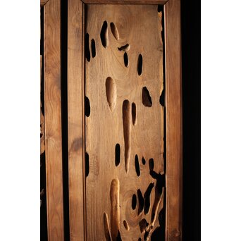 自然木/虫食手 堅木の欄間 2枚1組　R0094 