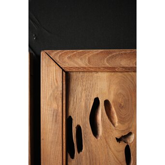 自然木/虫食手 堅木の欄間 2枚1組　R0094 