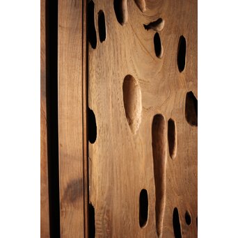 自然木/虫食手 堅木の欄間 2枚1組　R0094 