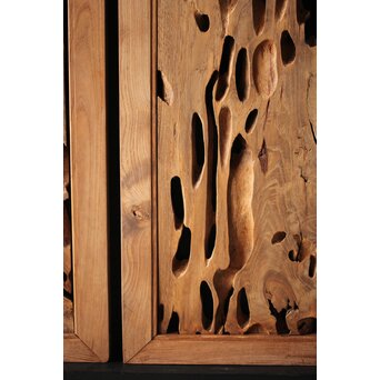 自然木/虫食手 堅木の欄間 2枚1組　R0094 