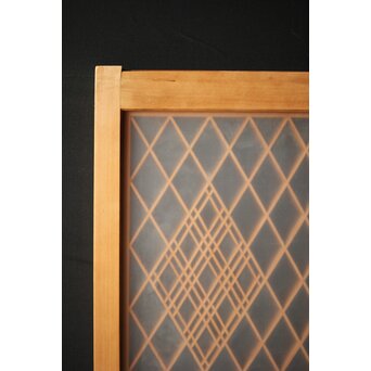 両面ガラス 小型組子欄間　R0096 