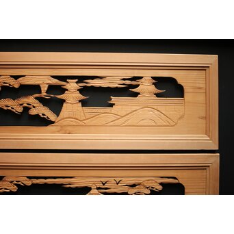 木彫欄間 2枚1組　R0100 