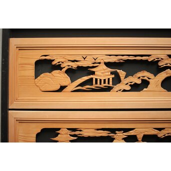 木彫欄間 2枚1組　R0100 