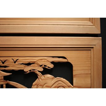 木彫欄間 2枚1組　R0100 