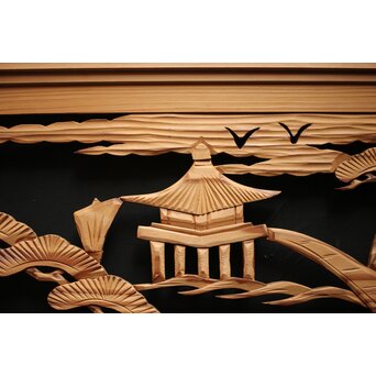 木彫欄間 2枚1組　R0100 