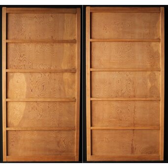 良杢 一枚板建具 2枚1組　B1008Y 