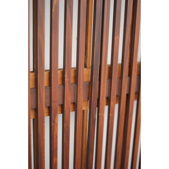 釘無 障子枠付 欅腰板の格子戸　L1050 