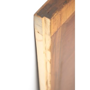 釘無 障子枠付 欅腰板の格子戸　L1050 