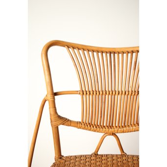 山川ラタン 山川譲 サイドチェアー 4脚1組　T443 