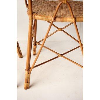 山川ラタン 山川譲 サイドチェアー 4脚1組　T443 