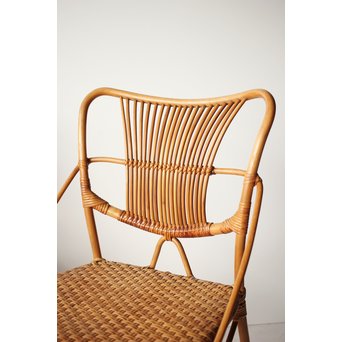 山川ラタン 山川譲 サイドチェアー 4脚1組　T443 