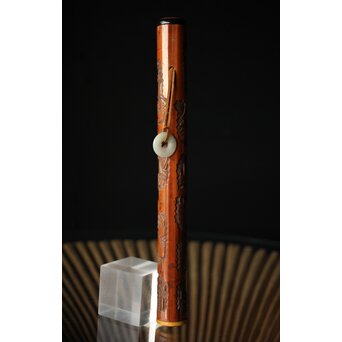 近江八景 竹香筒　U246 