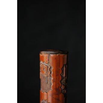 近江八景 竹香筒　U246 