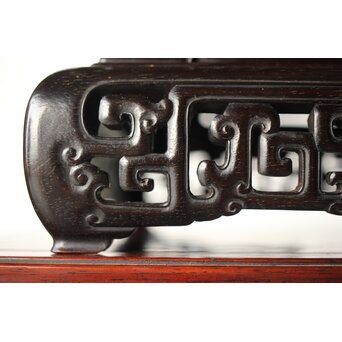 紫檀意 明清家具意 唐木如意紋卓 盆栽卓　X293 