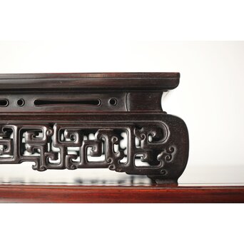 紫檀意 明清家具意 唐木如意紋卓 盆栽卓　X293 