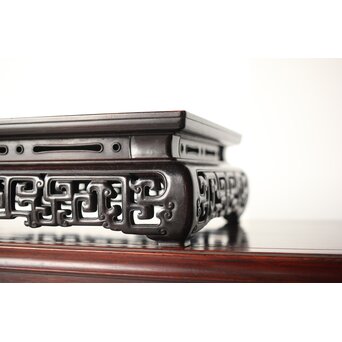 紫檀意 明清家具意 唐木如意紋卓 盆栽卓　X293 