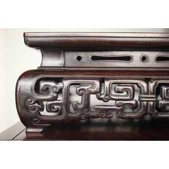 紫檀意 明清家具意 唐木如意紋卓 盆栽卓　X293 