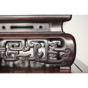 紫檀意 明清家具意 唐木如意紋卓 盆栽卓　X293 