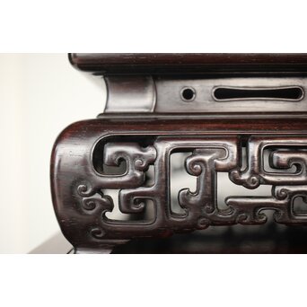 紫檀意 明清家具意 唐木如意紋卓 盆栽卓　X293 