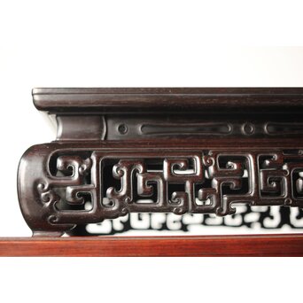 紫檀意 明清家具意 唐木如意紋卓 盆栽卓　X293 