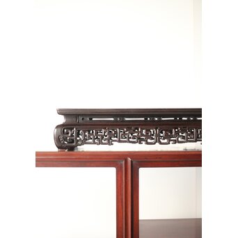 紫檀意 明清家具意 唐木如意紋卓 盆栽卓　X293 