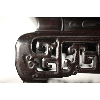 紫檀意 明清家具意 唐木如意紋卓 盆栽卓　X293 