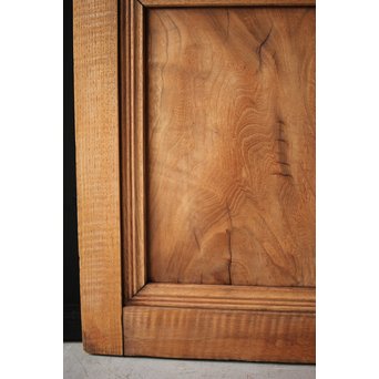 虎斑杢 堅木と銅桟のガラス戸 2枚1組　GD0059Y 