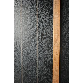 虎斑杢 堅木と銅桟のガラス戸 2枚1組　GD0059Y 