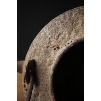 釜師 環付古鏡蓋 平提手 天明形手取釜/鉄瓶　M261 