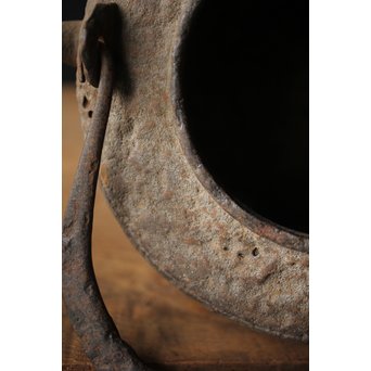 釜師 環付古鏡蓋 平提手 天明形手取釜/鉄瓶　M261 