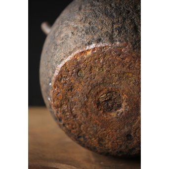 釜師 環付古鏡蓋 平提手 天明形手取釜/鉄瓶　M261 