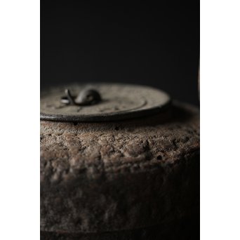 釜師 環付古鏡蓋 平提手 天明形手取釜/鉄瓶　M261 