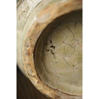 人間国宝 壷屋焼 金城次郎作 魚文 壷 花瓶　P241 